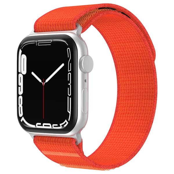 Apple Watch 42/44/45/46/49 mm Armband Nylon Trail Loop Orangeröd