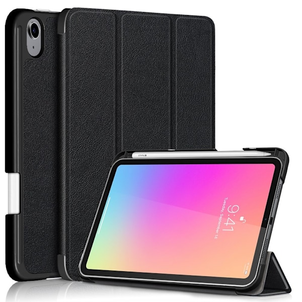 iPad Mini 2024/2021 Fodral Tri-Fold Med Pennhållare Svart