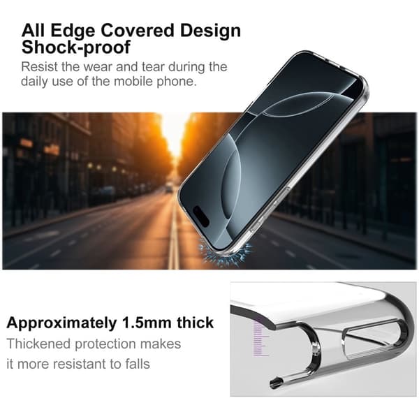 IMAK iPhone 17 Pro Max Skal Soft TPU Transparent