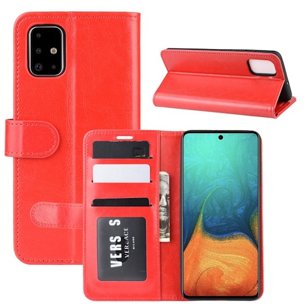 Samsung Galaxy A71 - Crazy Horse Plånboksfodral - Röd Red Röd