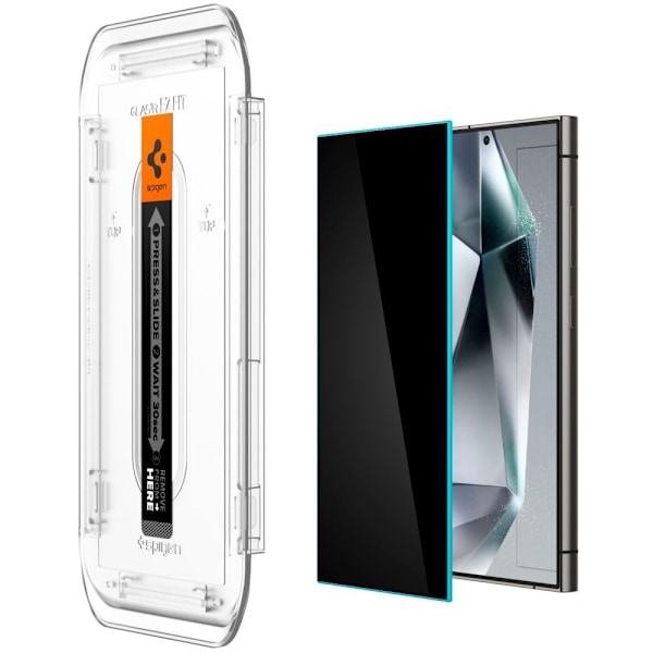 Spigen Galaxy S24 Ultra 2-PACK GLAS.tR "Ez Fit" Skärmskydd Privacy