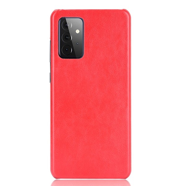 Samsung Galaxy A72 - Litchi Läderbelagt Skal - Röd Red Röd
