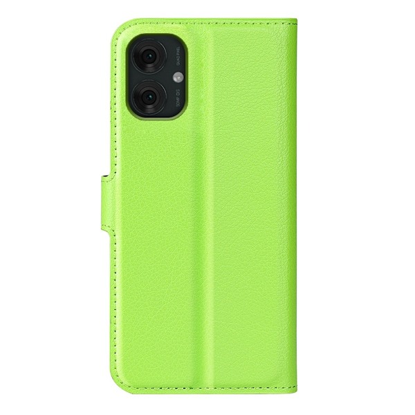 Motorola Moto G55 5G Fodral Litchi Läder Grön