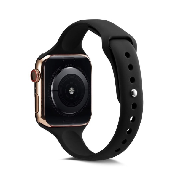 Silikon Armband Apple Watch 38/40/41 mm - Svart Black Svart