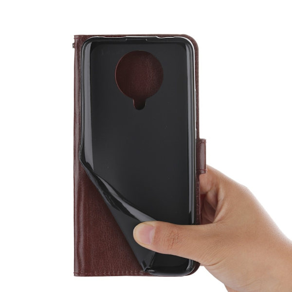 Xiaomi Poco F2 Pro - Crazy Horse Plånboksfodral - Brun Brown Brun