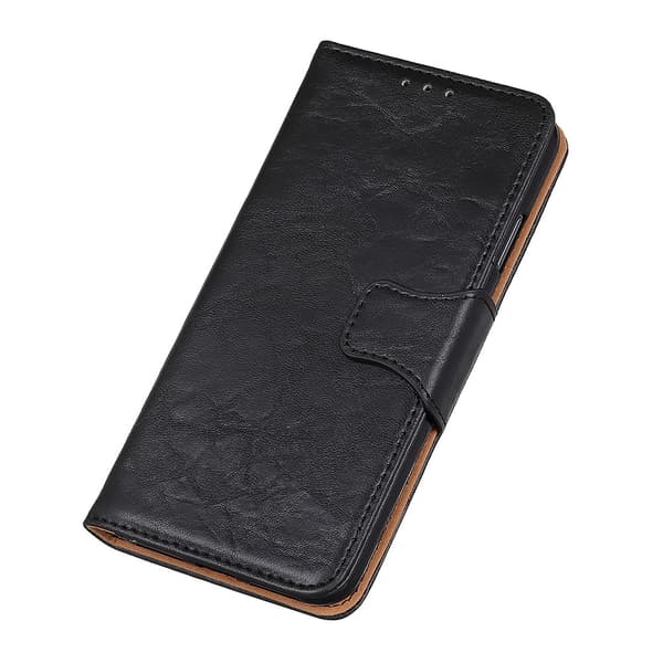 Nokia 2.4 - Split Läder Plånboksfodral - Svart Black Svart