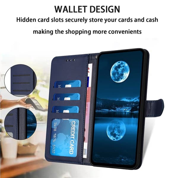 Samsung Galaxy S26 Fodral Läder Blå