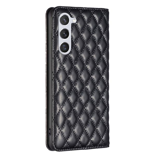 BINFEN Galaxy S24 Fodral Diamond Flip Läder Svart