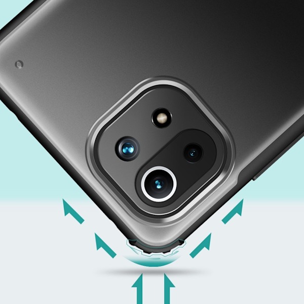 Xiaomi Mi 11 Lite - Shockproof Hybrid Armor Skal - Svart Black Svart