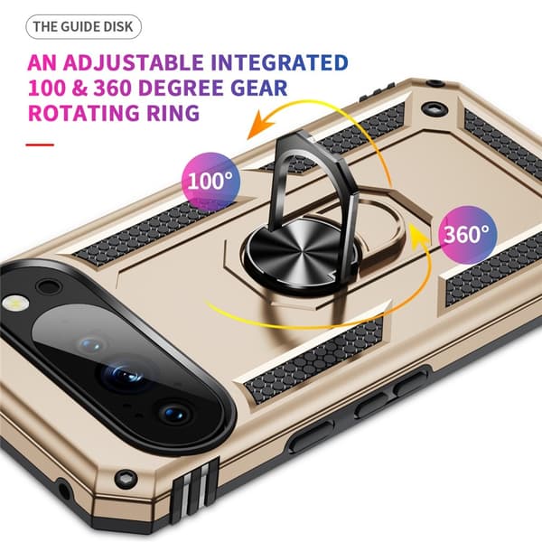 Google Pixel 10 Pro XL Skal Armor Ring Hybrid Guld