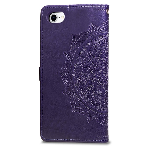 iPhone 7/8/SE (2020/2022) - Mandala Läder Fodral - Lila