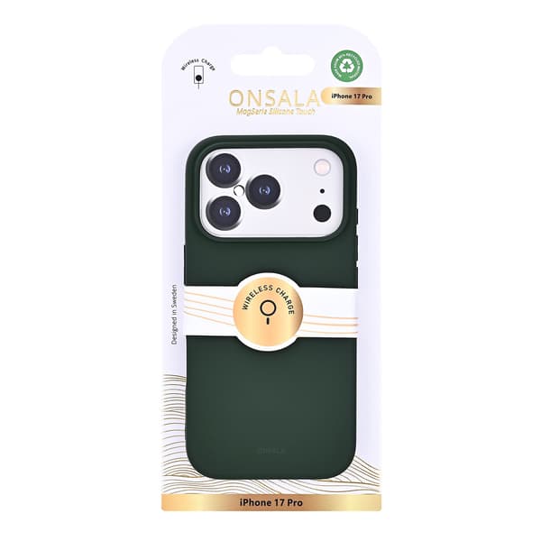 Onsala iPhone 17 Pro Mobilskal Med Silikonkänsla Olivgrön