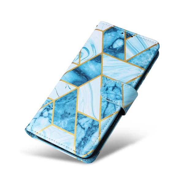 Samsung Galaxy A07 Fodral Läder Marmor Blå