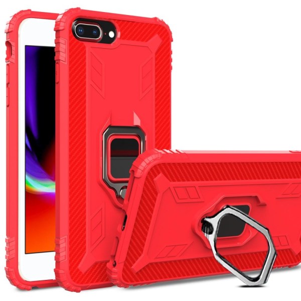 iPhone 7/8 Plus - Ring Skal - Röd Röd