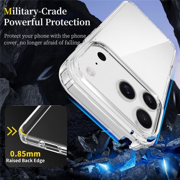 iPhone 17 Pro Skal Shockproof Hybrid Transparent