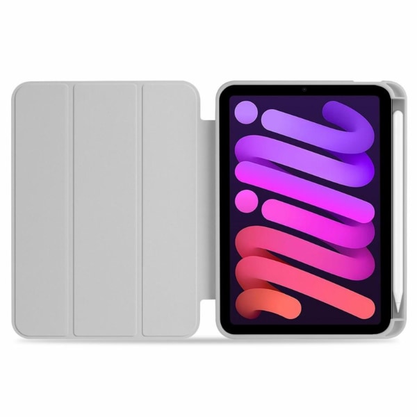 iPad Mini (2021) Fodral Slim Tri-Fold Pennhållare Grå