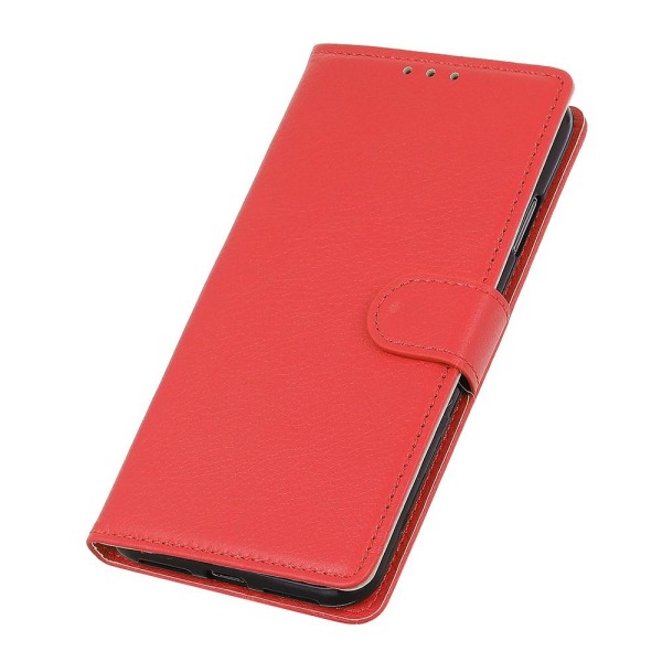 Nokia 5.4 - Litchi Läder Fodral - Röd Red Röd