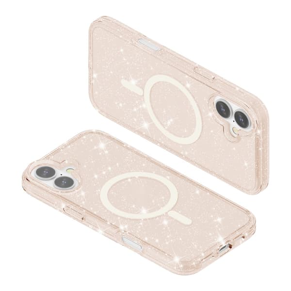iPhone 17 Skal MagSafe Hybrid Glitter Guld