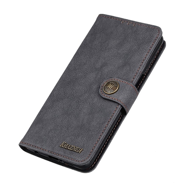 Nokia 5.4 - KHAZNEH Split Läder Fodral - Svart Black Svart