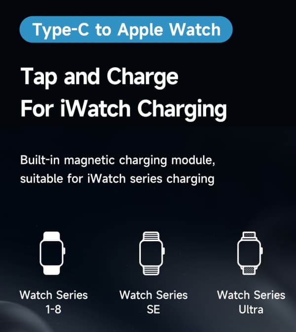 Mcdodo 1.2m 3in1 USB-C Till USB-C 100W/Lightning/Apple Watch