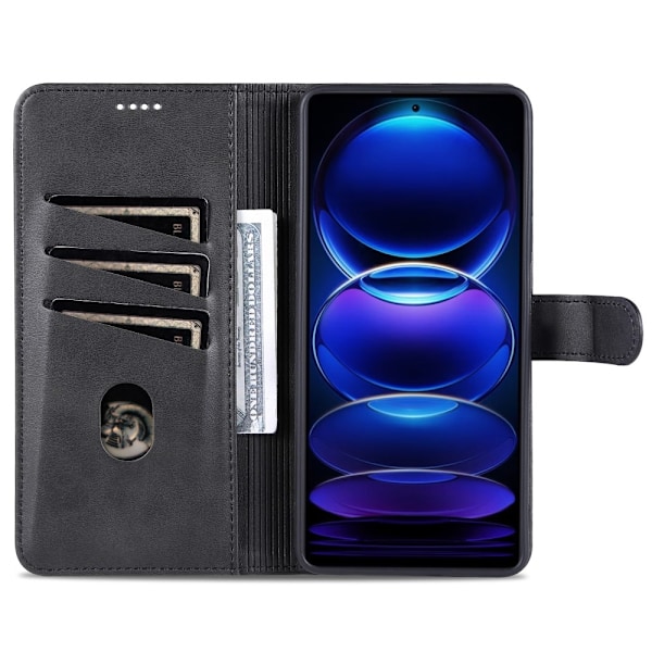 AZNS Xiaomi Redmi Note 12 Pro 5G Fodral Läder Svart