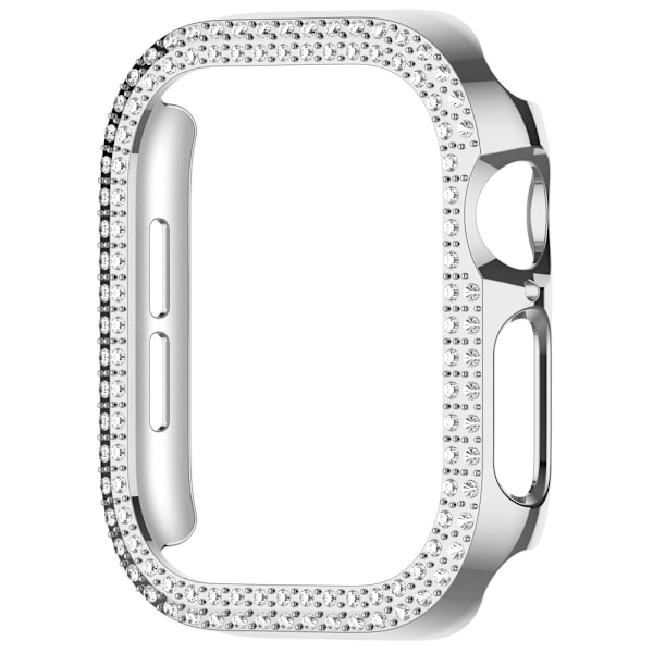 Apple Watch 10 42 mm Skal Rhinestone Silver