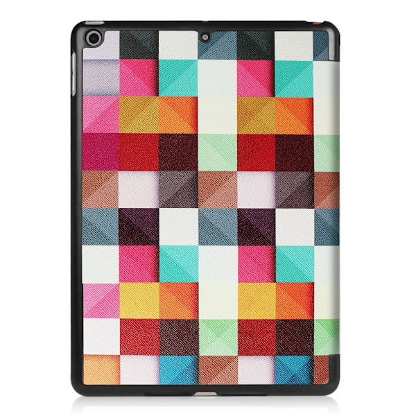 iPad 9.7" (2017) / (2018) - Tri-Fold Fodral - Färgade Fyrkanter