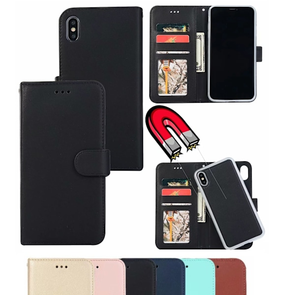 iPhone Xs Max - Plånboksfodral / Magnet Skal 2in1 - Roséguld Roséguld Roséguld