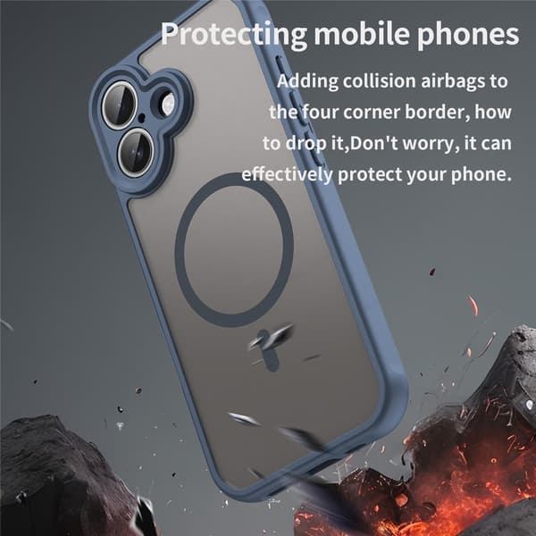iPhone 17 Skal MagSafe Hybrid Blå