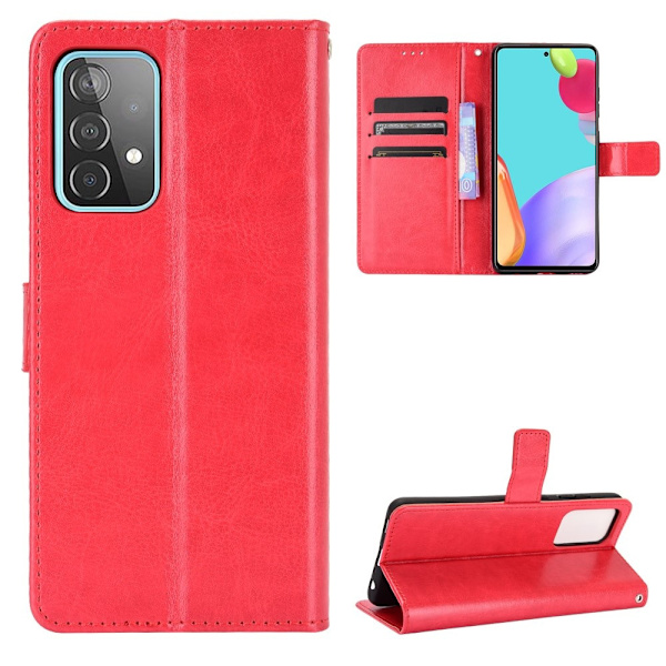 Samsung Galaxy A72 - Crazy Horse Fodral - Röd Red Röd