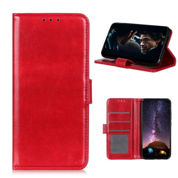 Samsung Galaxy A42 - Crazy Horse Fodral - Röd Red Röd