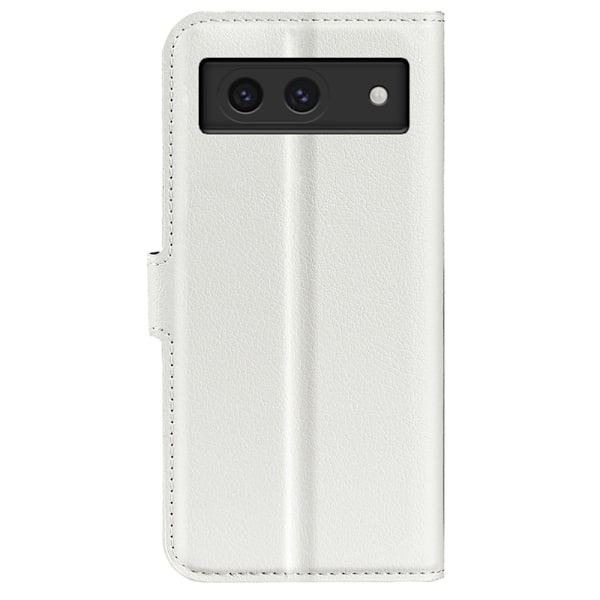 Google Pixel 8A Litchi Läder Fodral Vit