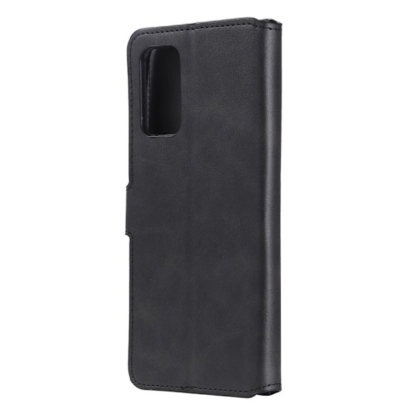 Xiaomi Redmi 9T - Solid Läder Fodral - Svart Black Svart