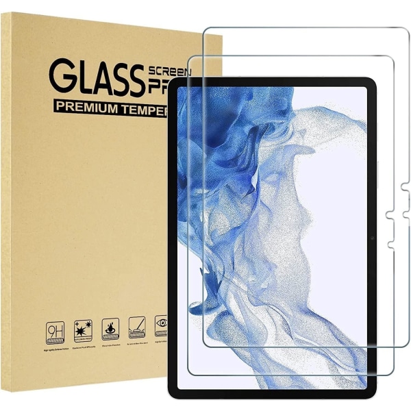 2-Pack Samsung Galaxy Tab S8 Skärmskydd i härdat glas
