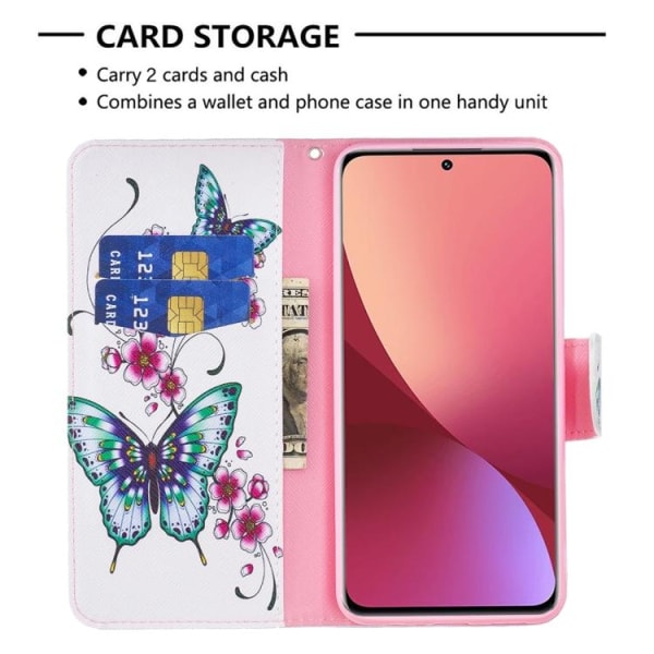 Xiaomi 12 Fodral Med Tryck Fjärilar
