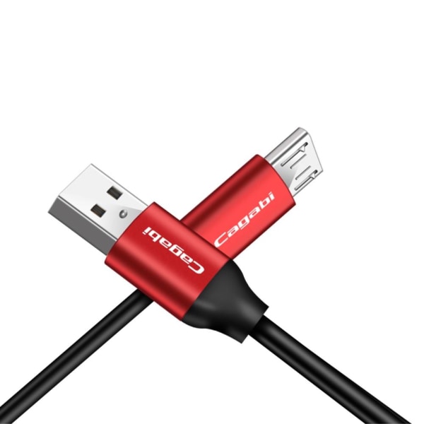 Cababi Micro USB Quick Charge 1 m - Röd Red Röd