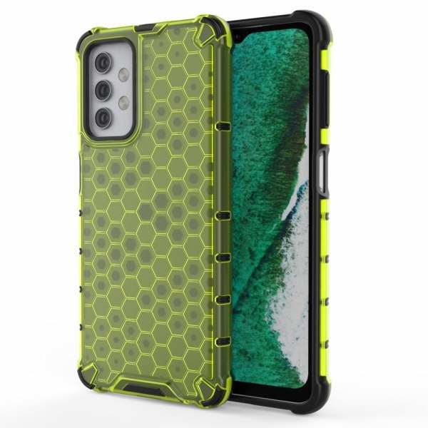 Samsung Galaxy A32 5G - Armor Honeycomb Textur Skal - Grön Green Grön