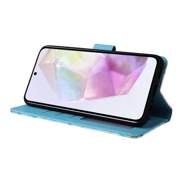 Samsung Galaxy A17 / A26 Fodral Läder Marmor Blå