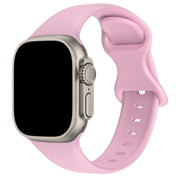 Silikon Armband Butterfly Apple Watch 42/44/45/49 mm (S/M) Laven