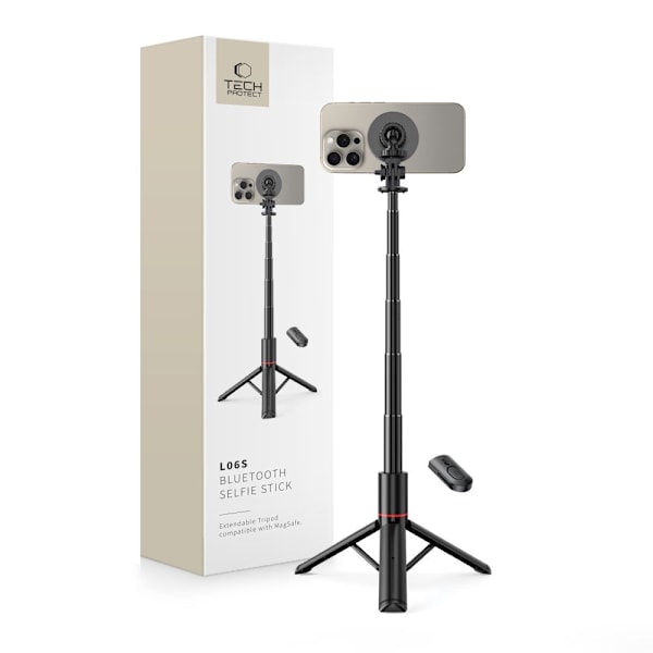 Tech-Protect Bluetooth MagSafe Selfiestick Tripod Svart