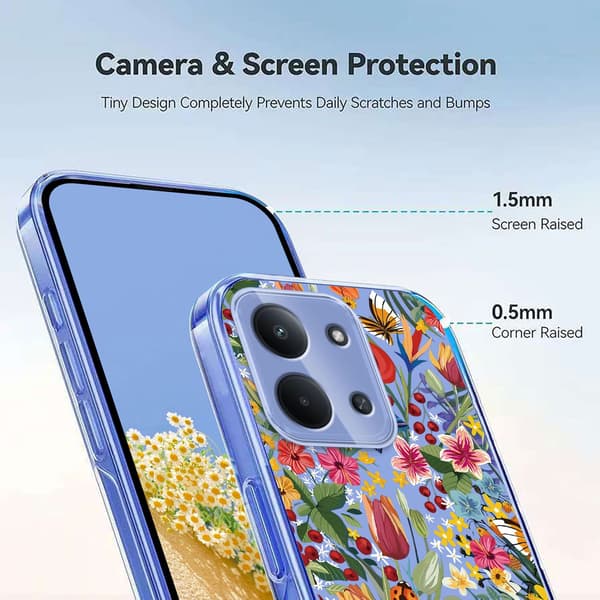 Xiaomi Redmi 15C Skal Med Tryck Blommor