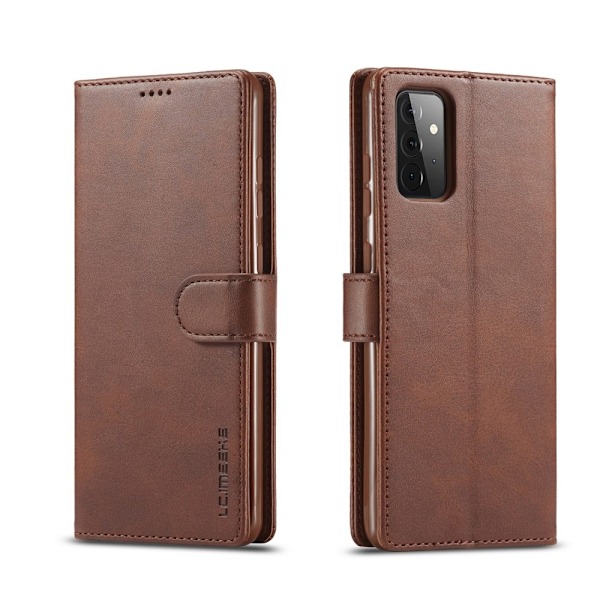Samsung Galaxy A72 - LC.IMEEKE Läder Fodral - Brun Brown Brun