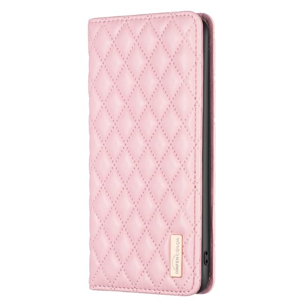 BINFEN iPhone Air Fodral Diamond Flip Läder Rosa