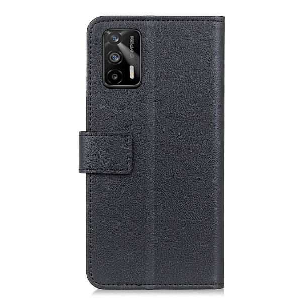 Realme GT 5G - Solid Läder Fodral - Svart