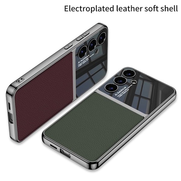 GKK Galaxy S24 Plus Skal Hybrid Läder Kolfiber Textur