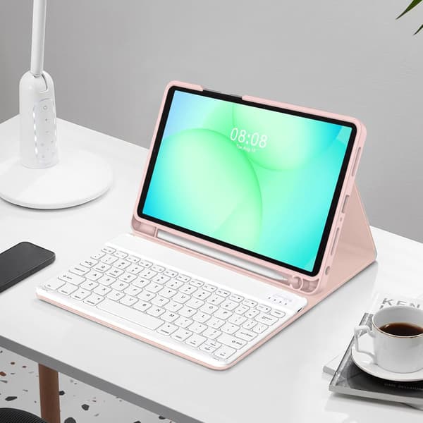 Tech-Protect Galaxy Tab A11 Plus/A9 Plus Fodral SC Tangentbord Rosa