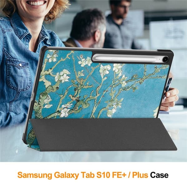 Samsung Galaxy S10 FE Plus Fodral Tri-Fold Peach Blossom