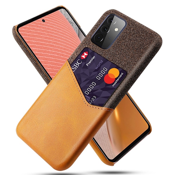 Samsung Galaxy A72 - KSQ Skal Med Kortfack - Orange Orange Orange
