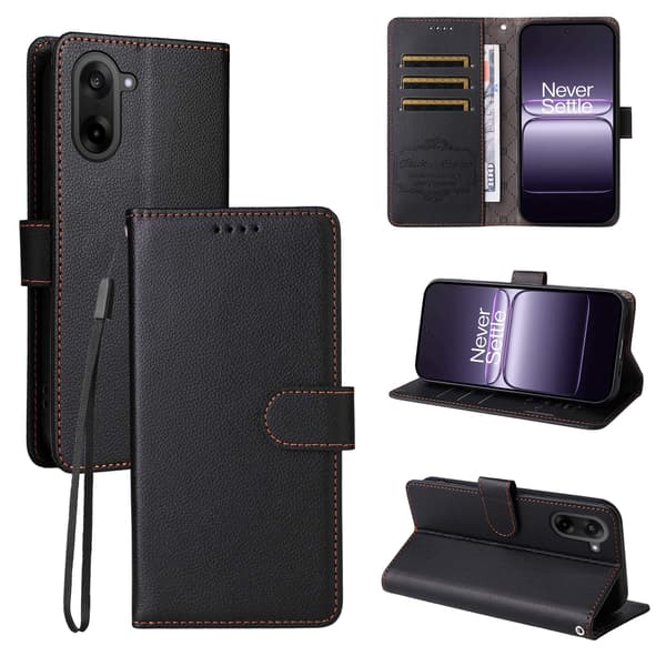 OnePlus Nord CE5 Plånboksfodral Läder Svart
