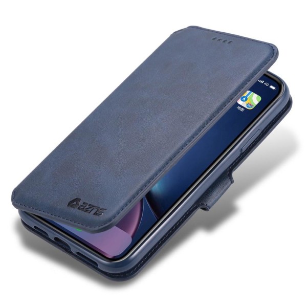 iPhone 12 / 12 Pro - AZNS Plånboksfodral - Blå Blue Blå